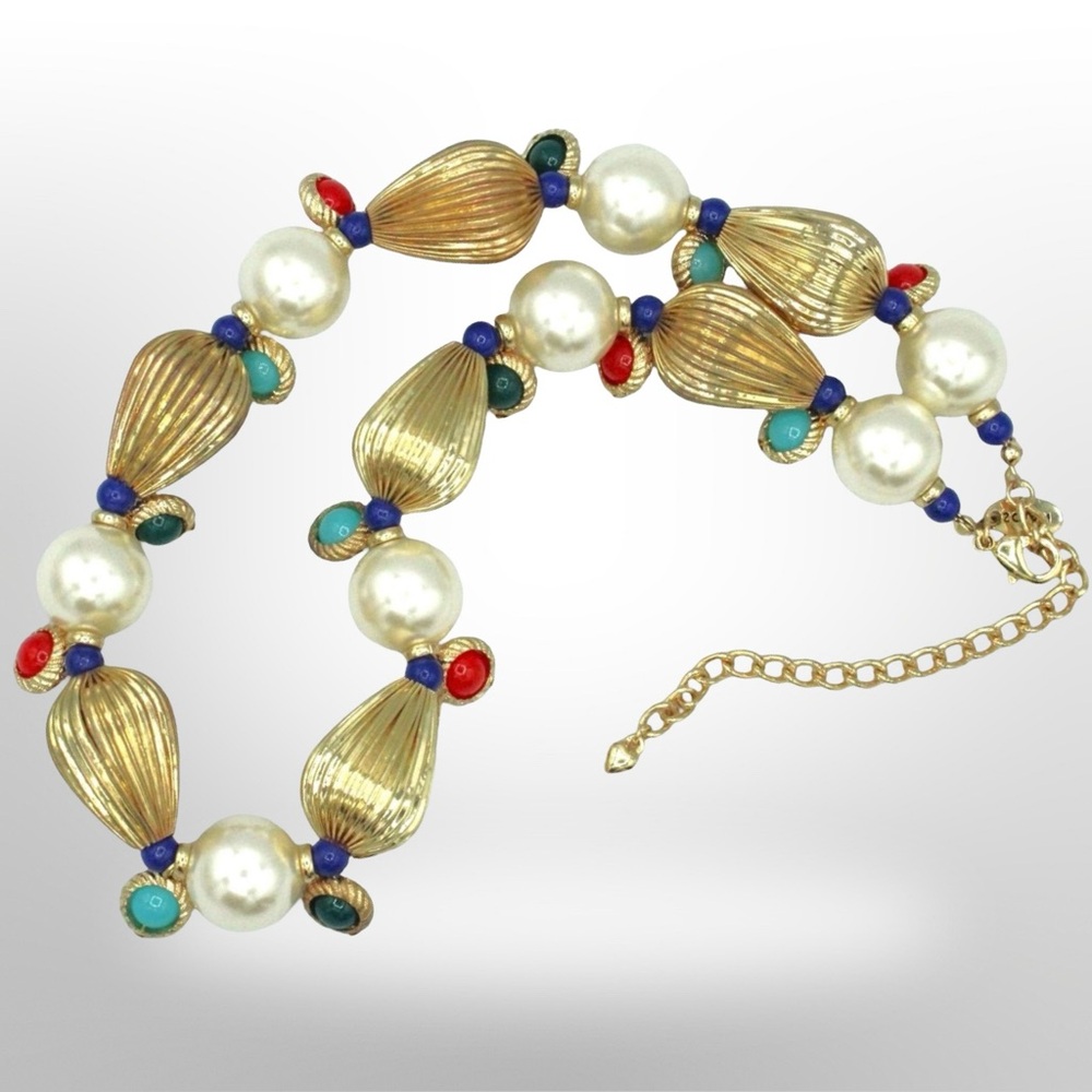 Vintage 1980’s SCAASI Demi Parure Runway Necklace & Brooch Set - Picture 4 of 7